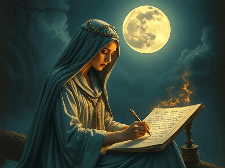 ÉCRITURE SACRÉE SOUS LA PLEINE LUNE
