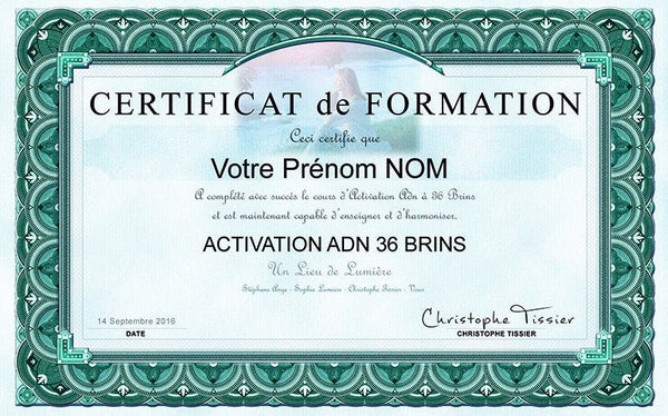 Activation ADN à 36 brins - Un Lieu de Lumière - cours à distance en ligne de soins énergétiques
