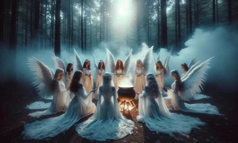 Le Chaudron des Sorcières Blanches Angéliques - Un Lieu de Lumière - cours à distance en ligne de soins énergétiques